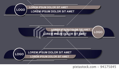 Set futuristic lower thirds set template vector. Template layout design banner for bar Headline news title. Modern design style. Set futuristic lower thirds set template vector. Template layout design banner for bar Headline news title. Modern design style. 94175845