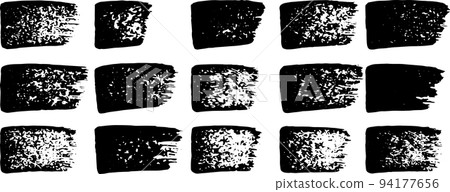 Black paint brush stroke set. Ink brush strokes, brushes, lines. 94177656