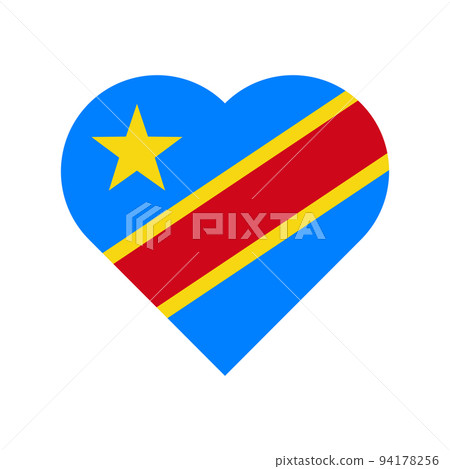 Democratic Republic of Congo vector flag heart 94178256