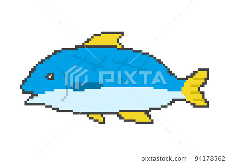 Pixel art fish (blue) 94178562