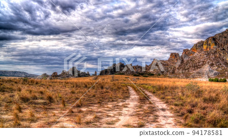 Abstract Rock formation near stone window at Isalo national park, Madagascar Abstract Rock formation near stone window at Isalo national park, Madagascar 94178581
