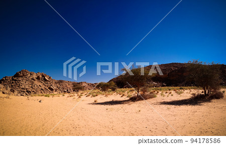 desert landscape El Berdj canyon in Tassili NAjjer National Park, Algeria desert landscape El Berdj canyon in Tassili NAjjer National Park, Algeria 94178586