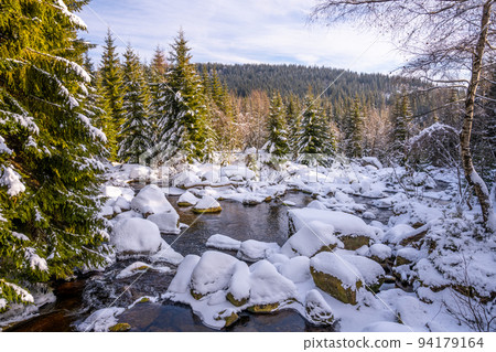 Jizerka river in winter time Jizerka river in winter time 94179164