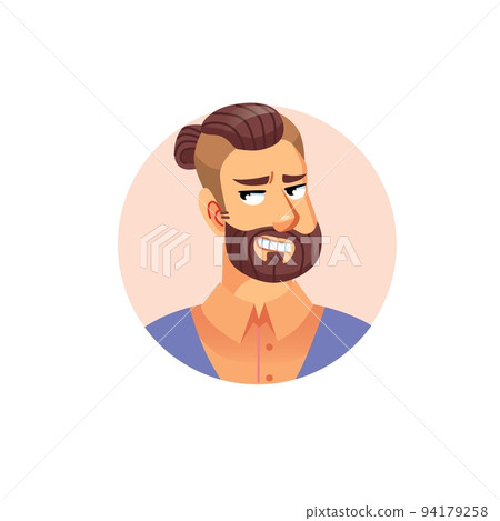 Flat cartoon hipster man avatar character,social media vector illustration concept Flat cartoon hipster man avatar character,social media vector illustration concept 94179258