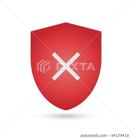 Red Secure Hosting Icon. Flat Design, Vector Illustration. 94179418