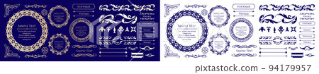 Christmas motif frame design set. Gorgeous and elegant design material Christmas motif frame design set. Gorgeous and elegant design material 94179957