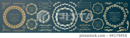 Christmas motif frame design set. Gorgeous and elegant design material Christmas motif frame design set. Gorgeous and elegant design material 94179958