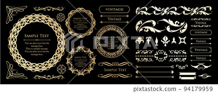 Christmas motif frame design set. Gorgeous and elegant design material Christmas motif frame design set. Gorgeous and elegant design material 94179959