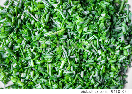 Fresh cut chives closeup view 94181081