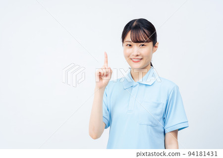 Caregiver woman, white back 94181431