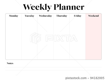 Weekly Planner Ready for A4 Print Blank Weekly Planner Ready for A4 Print Blank 94182005