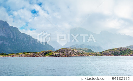 Ranfjorden summer cloudy view (Norway) 94182155