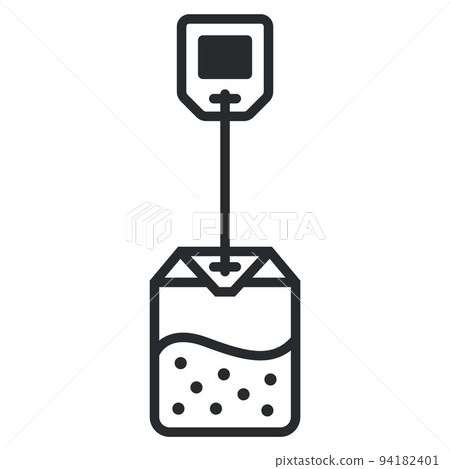 tea paper bag black icon. 94182401