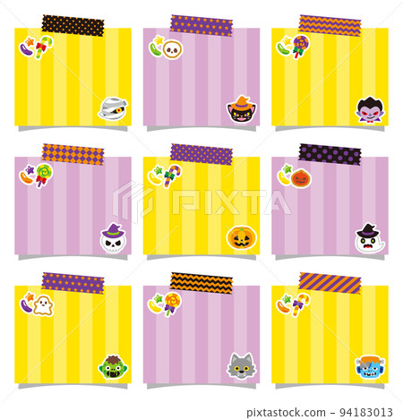 Halloween frame sticky note memo set Halloween frame sticky note memo set 94183013