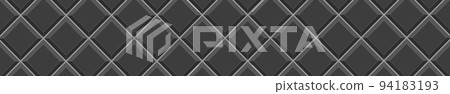 Black square tile in diagonal arrangement. Kitchen backsplash background. Interior or exterior decor texture. Bathroom or toilet ceramic wall or floor mosaic seamless pattern Black square tile in diagonal arrangement. Kitchen backsplash background. Interior or exterior decor texture. Bathroom or toilet ceramic wall or floor mosaic seamless pattern 94183193