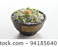 Whitebait rice bowl topped with grated ginger 94185640