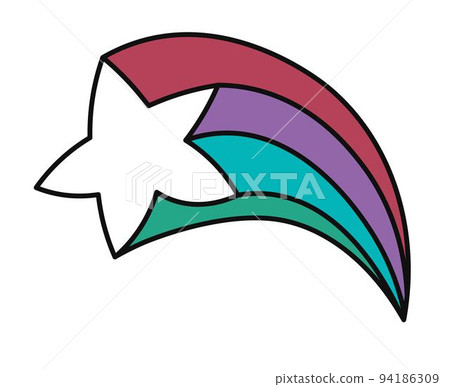 Shooting or falling star, sticker or emoticon Shooting or falling star, sticker or emoticon 94186309