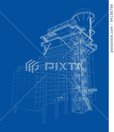 Industrial equipment. Vector rendering of 3d 94186799