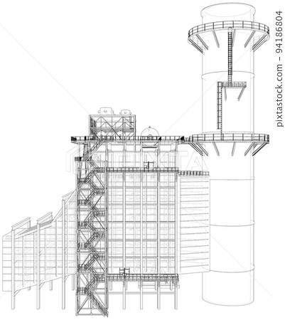 Industrial equipment. Vector rendering of 3d 94186804
