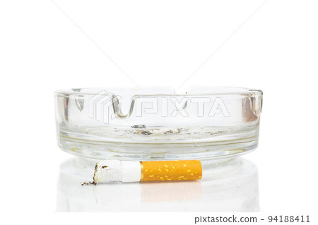 cigarette butt in the ashtray 94188411