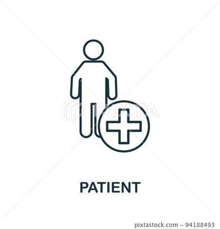 Patient icon. Simple element from medical services collection. Filled monochrome Patient icon for templates, infographics and banners 94188493