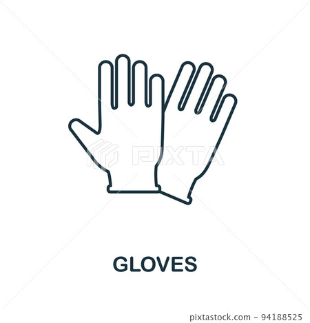 Gloves icon. Simple element from medical services collection. Filled monochrome Gloves icon for templates, infographics and banners Gloves icon. Simple element from medical services collection. Filled monochrome Gloves icon for templates, infographics and banners 94188525