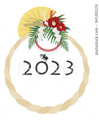 2023 New Year's card material 94189329