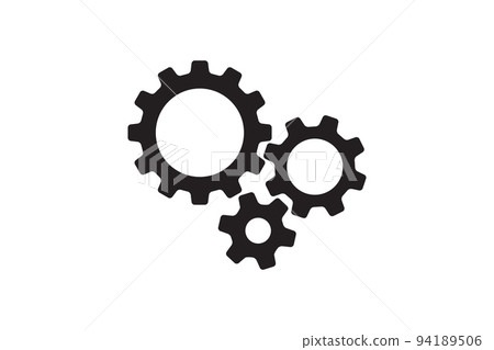 Setting icon vector with work cog gear element. Cogweel mechanism symbol. 94189506