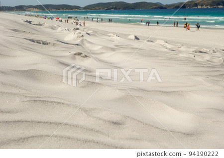 Sand dunes in Forte beach. Cabo Frio, Rio de Janeiro, Brazil. Low angle view Sand dunes in Forte beach. Cabo Frio, Rio de Janeiro, Brazil. Low angle view 94190222