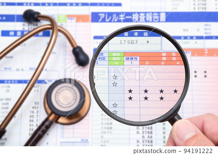 Allergy test positive reaction Allergy test positive reaction 94191222