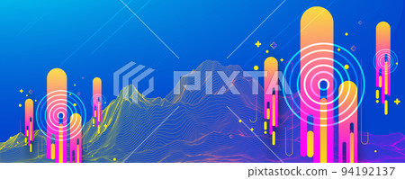 Abstract bright geometric background. Vector illustration Abstract bright geometric background. Vector illustration 94192137