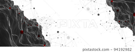 Wireframe background with plexus effect. Futuristic vector illustration. Wireframe background with plexus effect. Futuristic vector illustration. 94192982