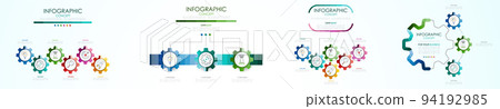 Set of Info graphic backgrounds. Business concept. Set of Info graphic backgrounds. Business concept. 94192985