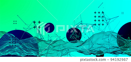 Abstract bright geometric background. Vector illustration Abstract bright geometric background. Vector illustration 94192987