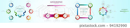 Set of Info graphic backgrounds. Business concept. Set of Info graphic backgrounds. Business concept. 94192990