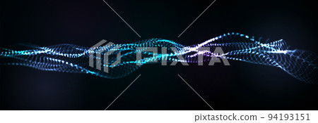 Abstract vector background. Glowing particles dynamic flow. Abstract vector background. Glowing particles dynamic flow. 94193151
