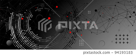 Template for science and technology presentation. Plexus style background. Template for science and technology presentation. Plexus style background. 94193183