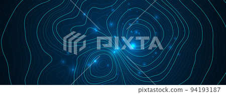 Vector landscape geodesy topography map background. Line texture pattern. Vector landscape geodesy topography map background. Line texture pattern. 94193187