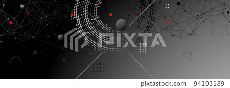 Template for science and technology presentation. Plexus style background. Template for science and technology presentation. Plexus style background. 94193189