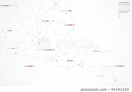 Wireframe background with plexus effect. Futuristic vector illustration. 94193289