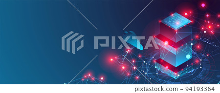 Isometric big data flow processing concept, cloud database. Abstract technology background. Vector illustration Isometric big data flow processing concept, cloud database. Abstract technology background. Vector illustration 94193364