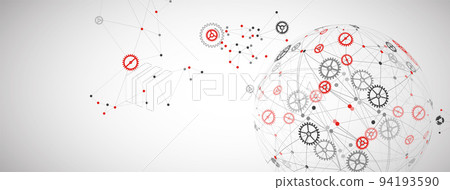 Abstract technology sphere background. Global network concept. Abstract technology sphere background. Global network concept. 94193590