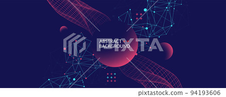 Abstract background with waves. 3D surface. Abstract background with waves. 3D surface. 94193606