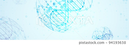 Science template, wallpaper or banner with a DNA molecules. Vector illustration. 94193638