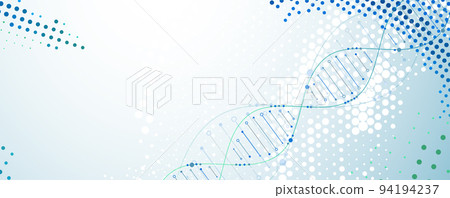 Science template, wallpaper or banner with a DNA molecules. Vector illustration. Science template, wallpaper or banner with a DNA molecules. Vector illustration. 94194237