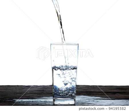 The image of pouring drinking water, into a glass, 94195382