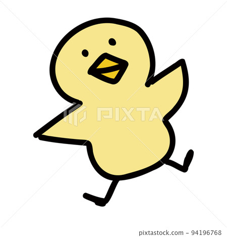 小雞前視圖小雞的插圖 94196768