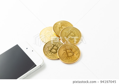 位硬幣和智能手機 位硬幣和智能手機 94197045