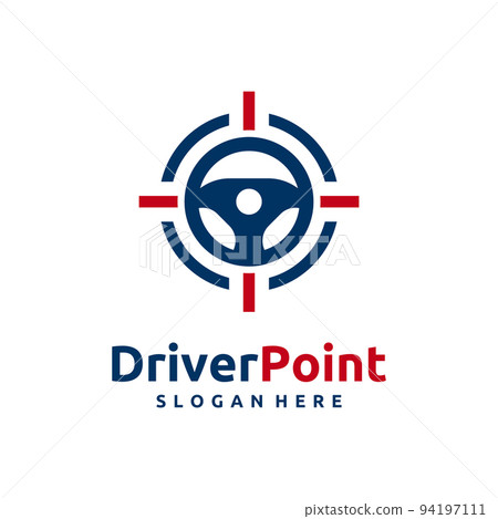 Driver point logo vector. Road directions logo template concept. Driver point logo vector. Road directions logo template concept. 94197111