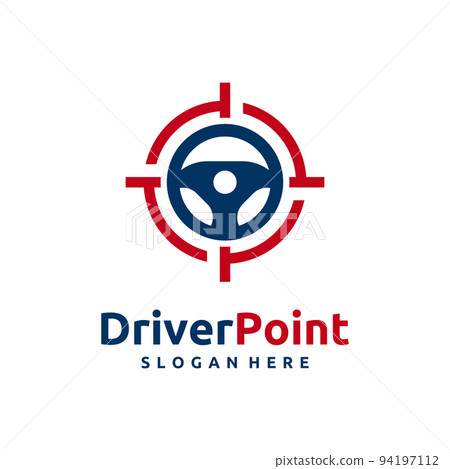 Driver point logo vector. Road directions logo template concept. Driver point logo vector. Road directions logo template concept. 94197112